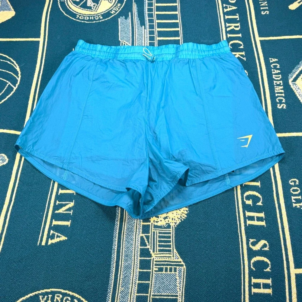 Gymshark Pulse 2 in 1 Shorts Men's M Court Blue Lined Running B1A4X 3